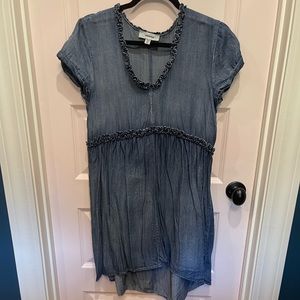 Chambray high lo dress